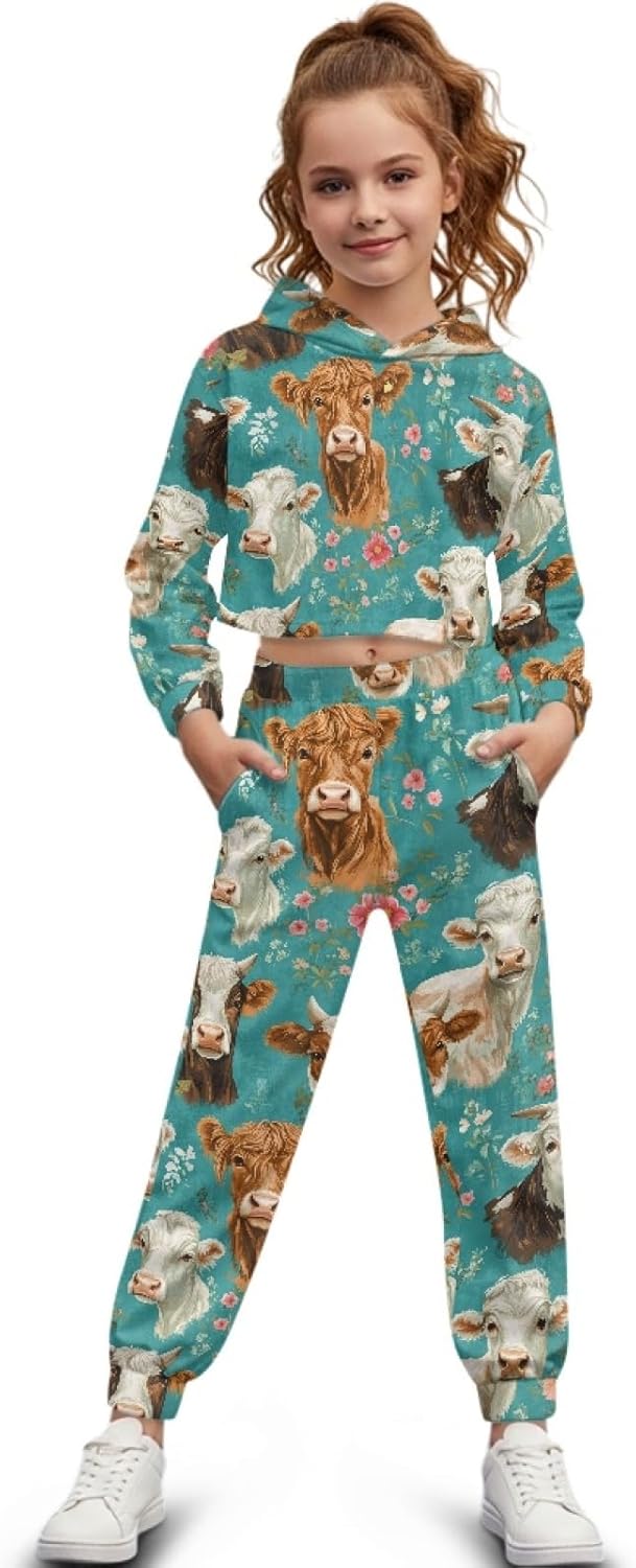 HUIACONG Girls Sweatsuits Kids Sweat Set for Children Sweat Suit for Boys