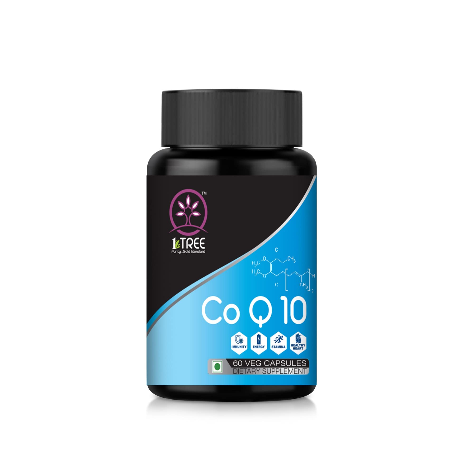 1 Tree Coenzyme Q10 Capsule 125mg - Support Immune System - Weight Management - Heart Health 60 Cap.