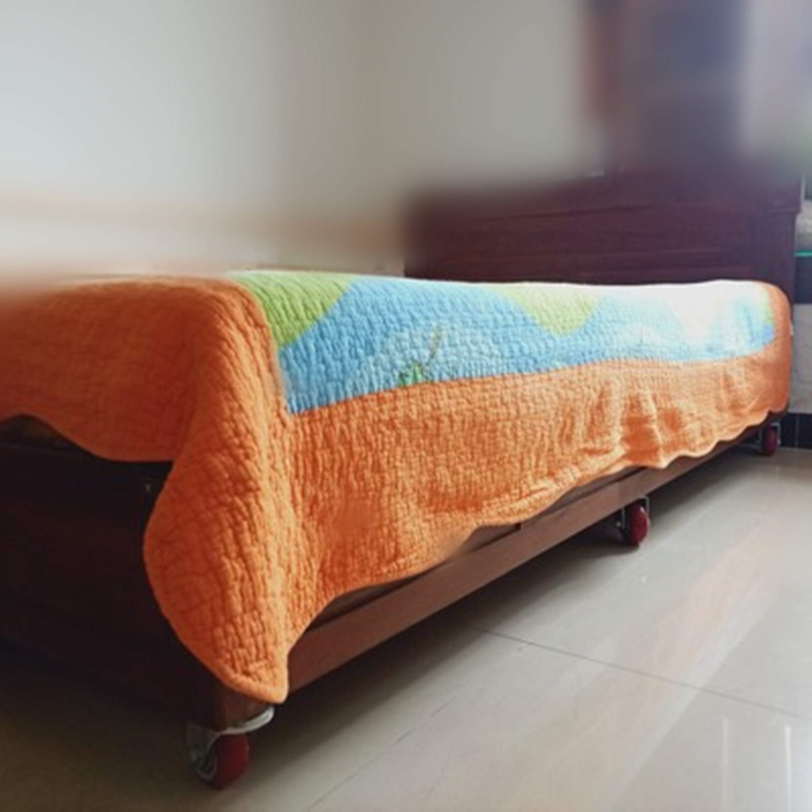 Ruote girevoli per mobili Resistenti, Portata 180 kg, Ruote piroettanti in Poliuretano Rosso con Piastra, Diametro 4" (100 mm), Ruote piroettanti con Freno per carrelli e mobili.