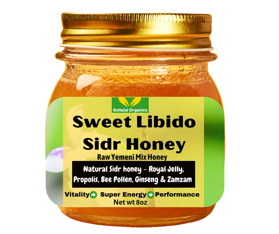 Yemeni Premium Sidr Honey Blend with Propolis, Royal Jelly, Bee Pollen and Ginseng, Raw Unfiltered Multifloral Wellness Superfood