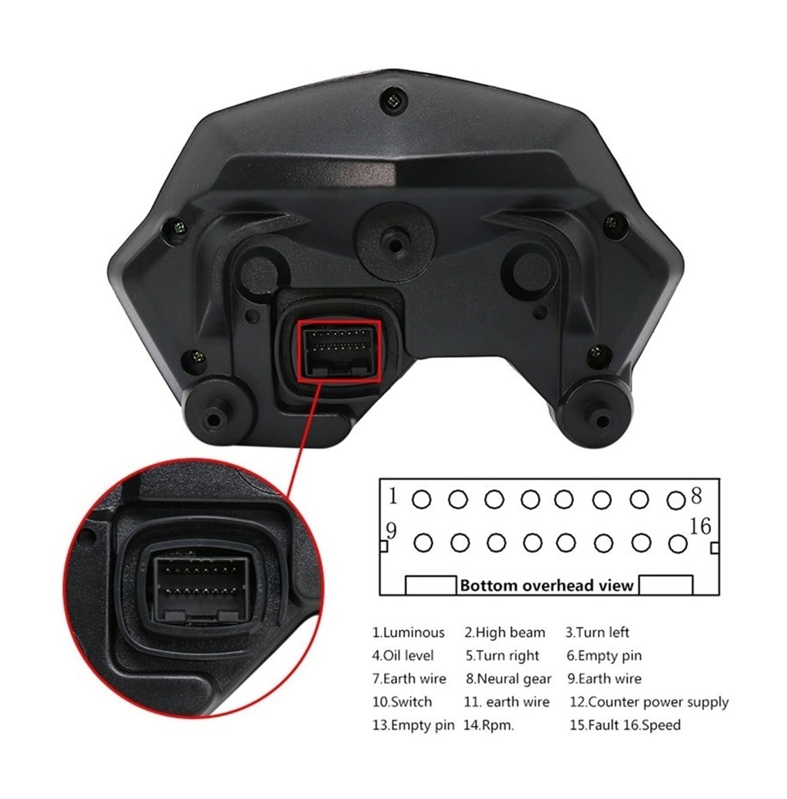 Tablero de moto Para Yamaha FZ16 FZ 16 Velocímetro universal para motocicleta Indicador electrónico digital Pantalla Piezas Accesorios