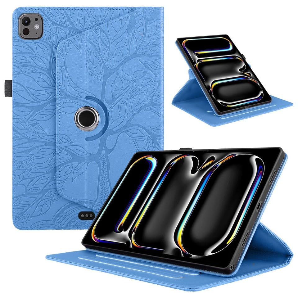 Étui compatible avec iPad 10e génération 10.9 2022 bleu housse cuir rabat