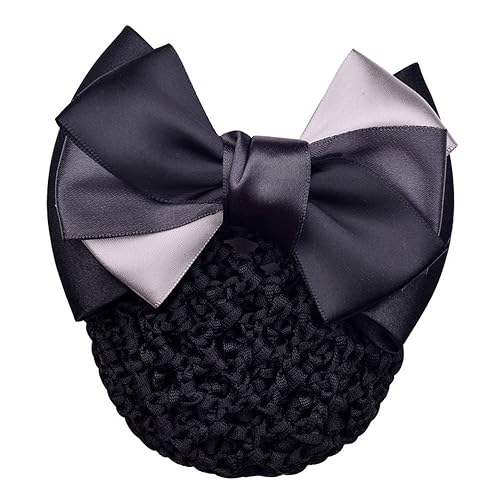Miniatura 4 de Woman Pro Snood Net Bow Barrette Hair Clip Moño Cover Set Bowknot Decoración