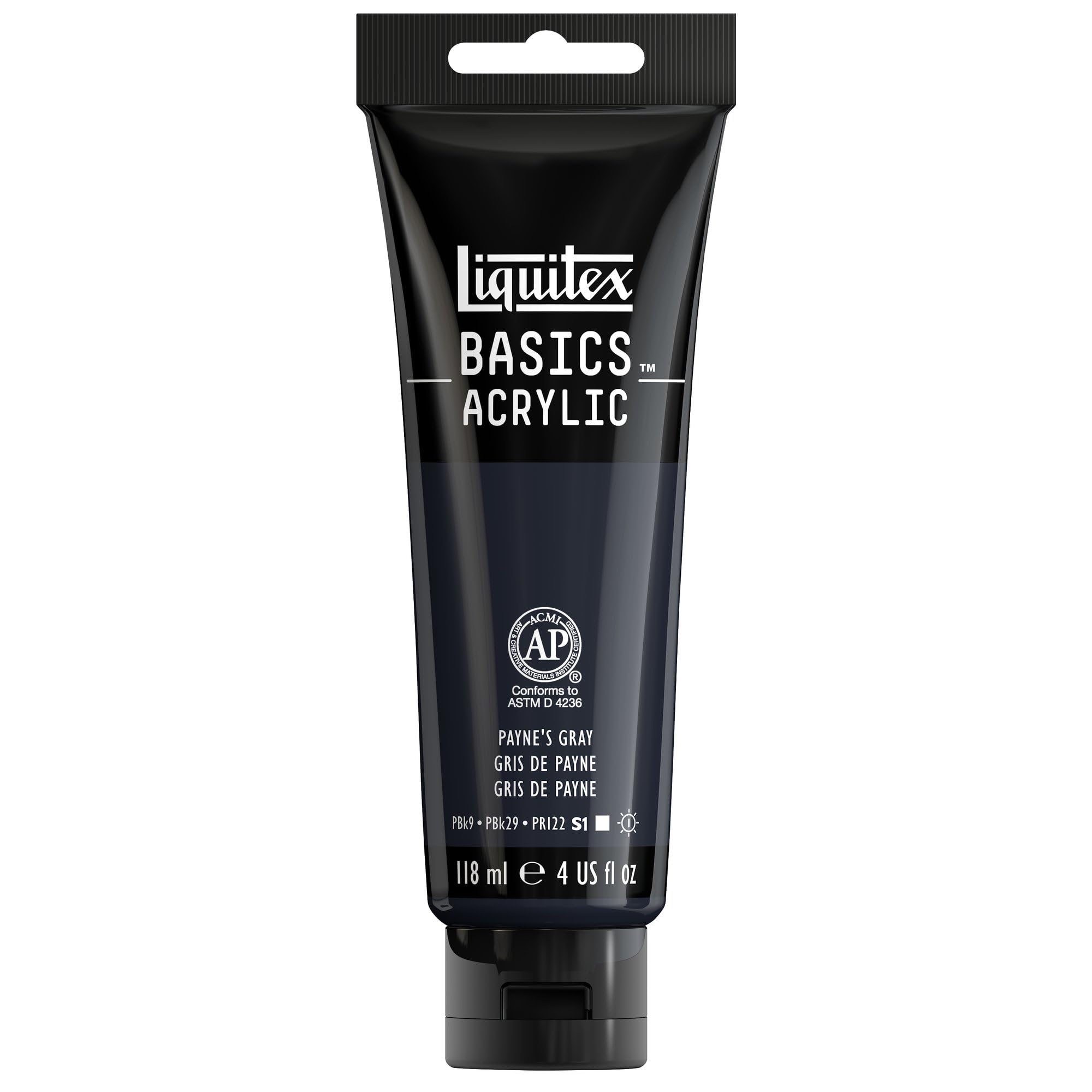 Liquitex Basics 4 OZ PAYNESGRAY, Acrylic Paint, Payne's Gray, 118 ml Tube 1046310 โ image 1