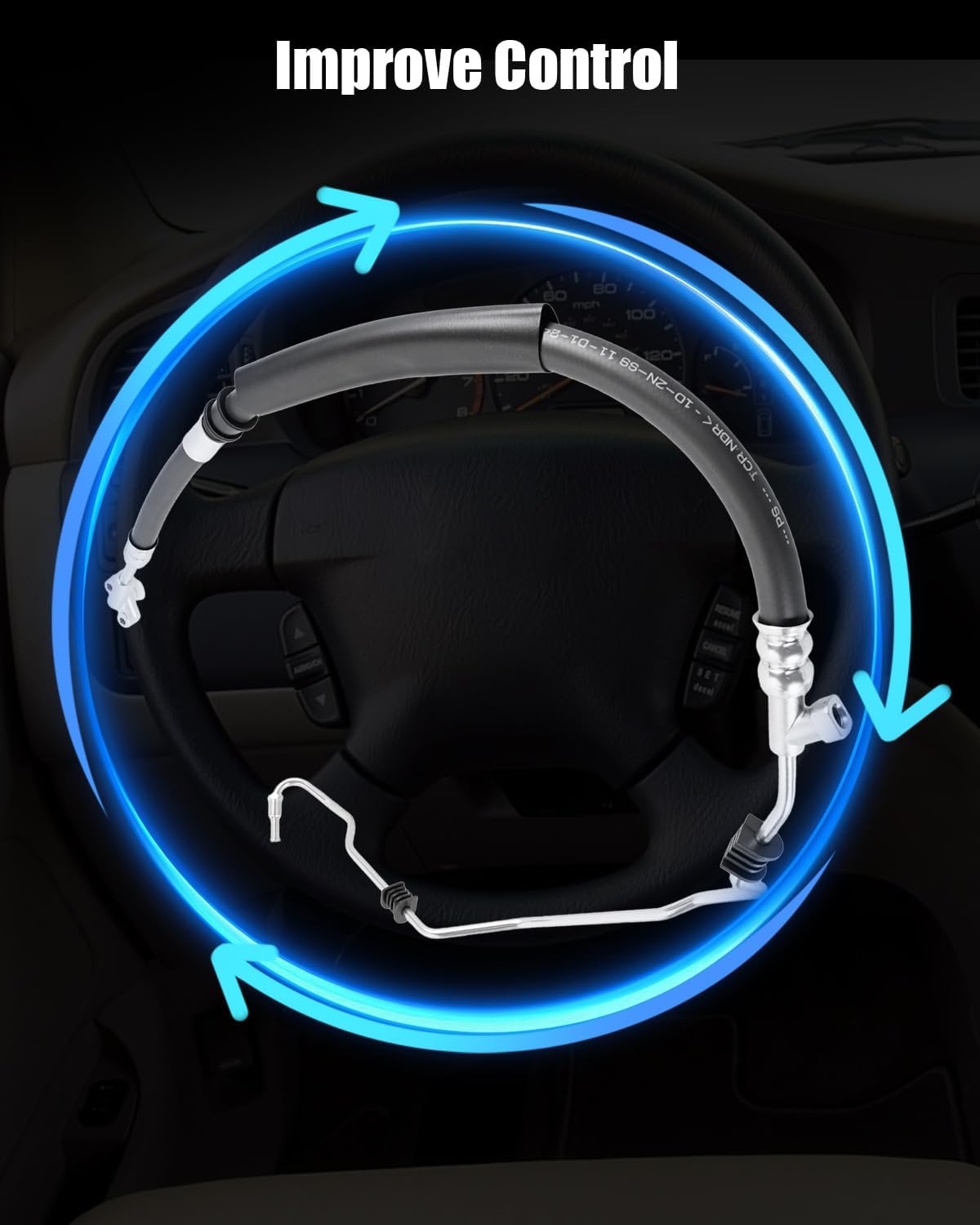 Power Steering Pressure Hose Assembly Compatible with Honda Odyssey V6 3.5L 1999 2000 2001 2002 2003 2004 Replace 53713-S0X-A02 53713S0XA02