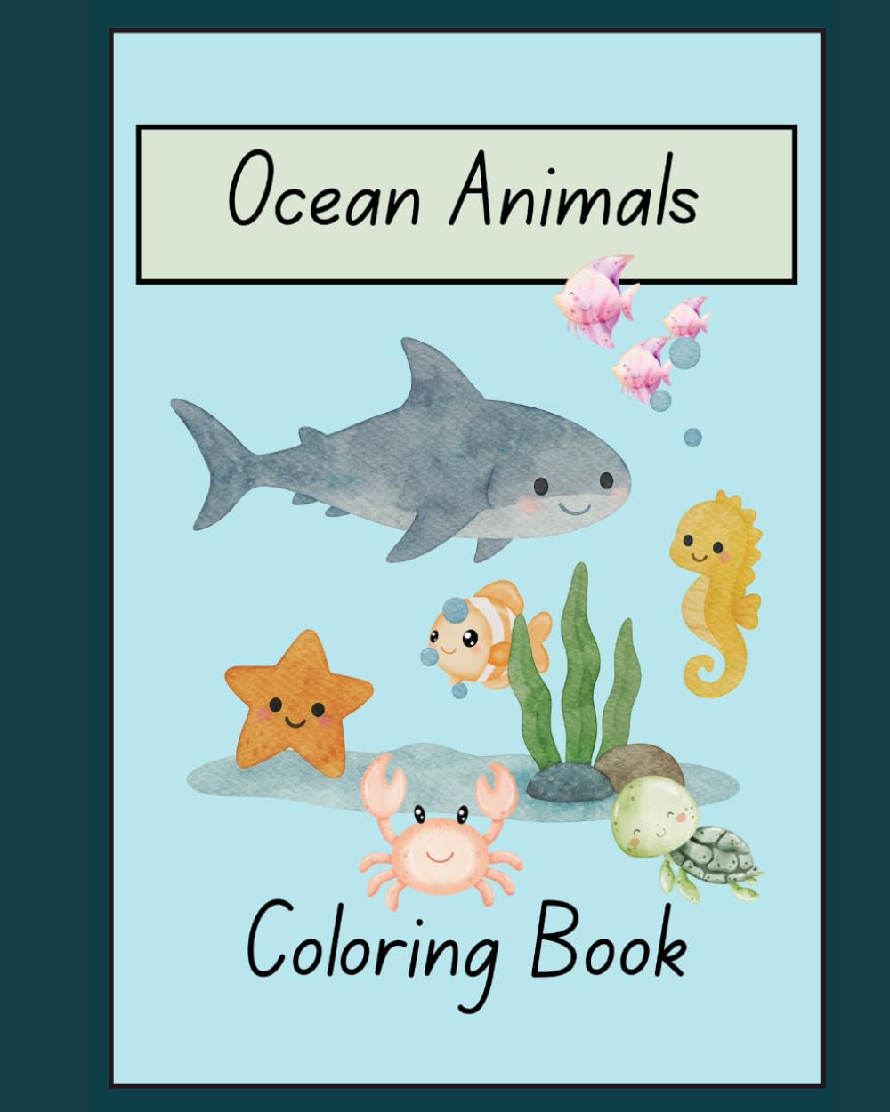 Ocean Animals: Kids Colouring Book