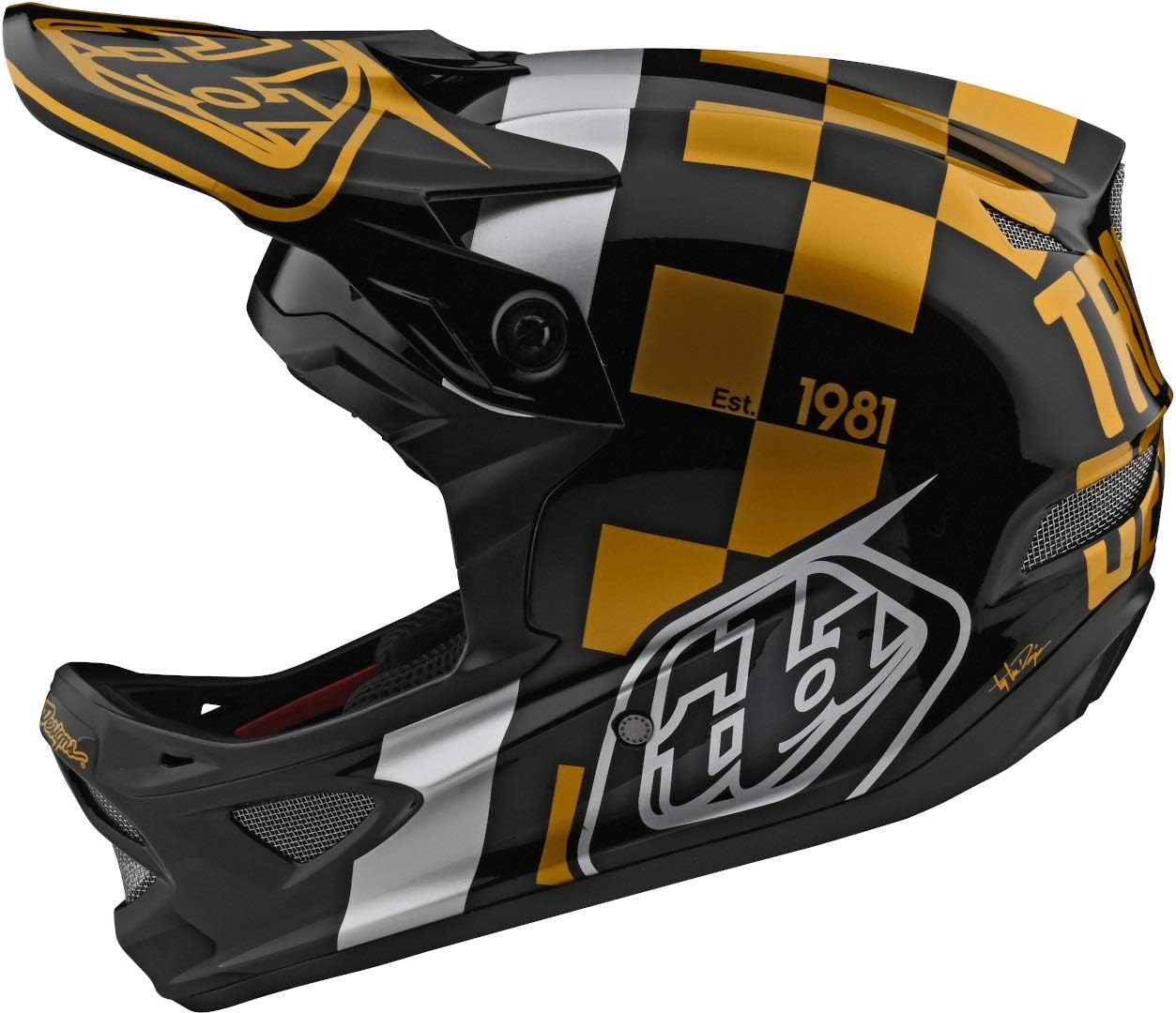 Troy Lee Designs D3 Fiberlite Raceshop Adult Off-Road BMX Cycling Helmet : Sports & Outdoors
