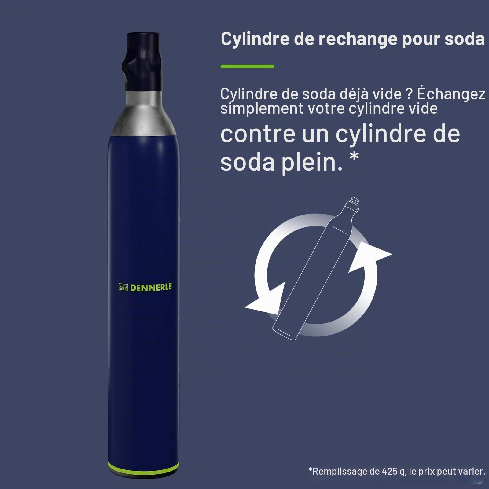 Dennerle Carbo Soda M200 - Système de fertilisation au CO2 pour système Soda, cylindre de CO2 Soda inclus