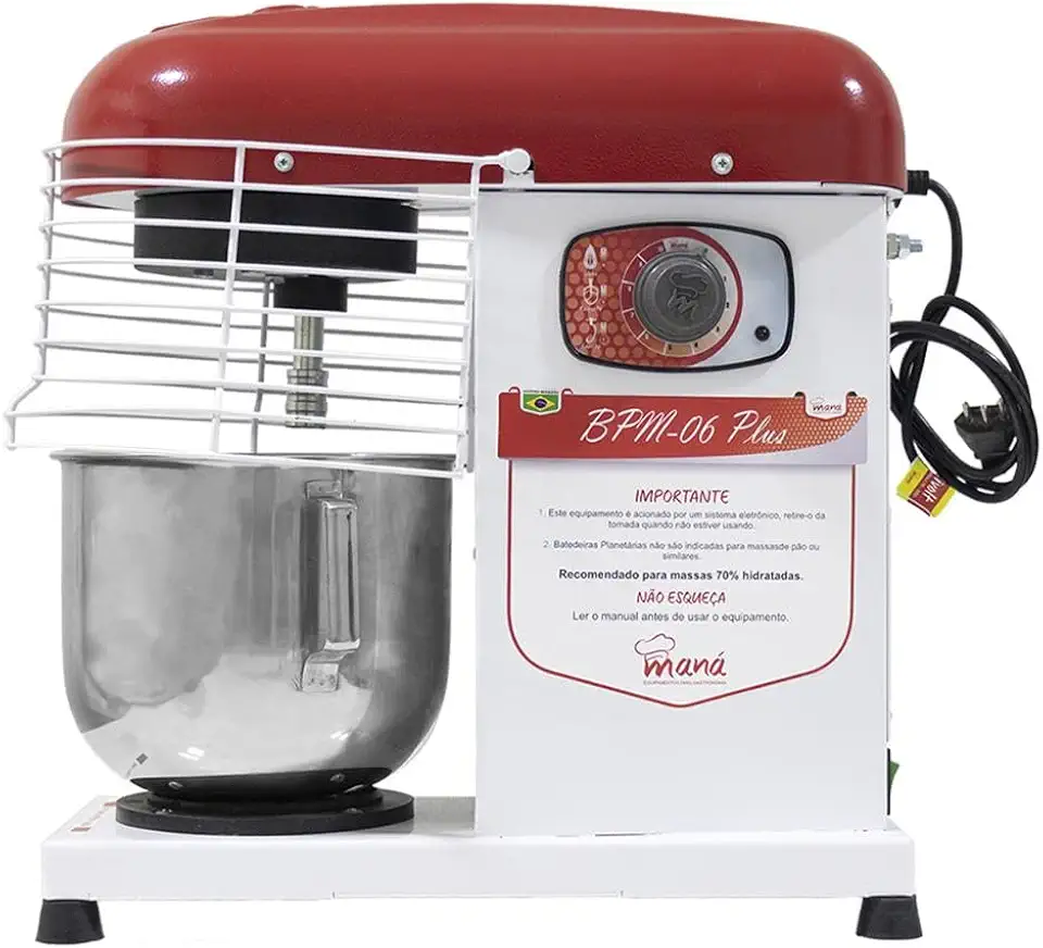 Batedeira Planetária Maná 6 Litros Bivolt Bpm-06-plus