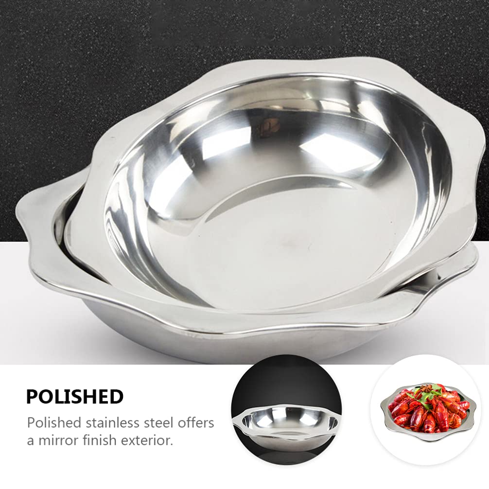 Hemoton Dinner Plate Stainless Steel Crayfish Serving Dish Lobster Plate Heavy Duty Easy to Maintain