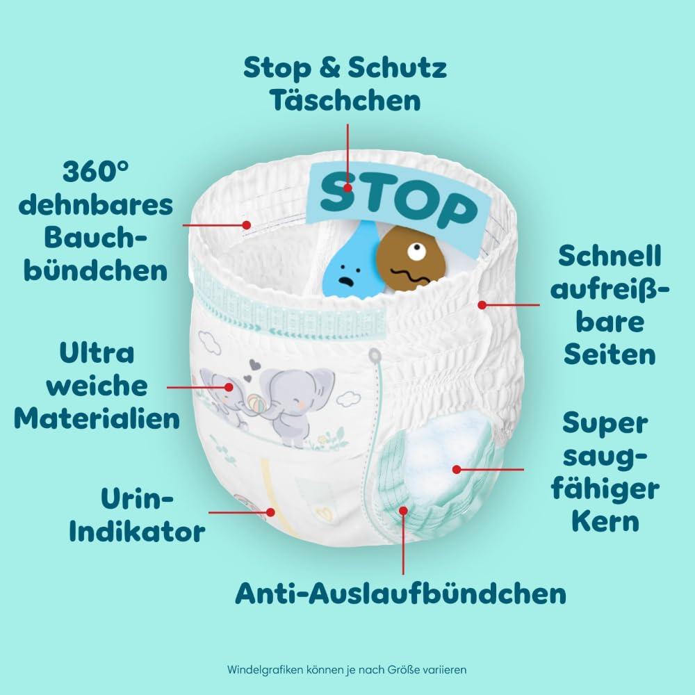 Pampers Premium Protection Pants Größe 5 144 Windeln 11kg-17kg 360° Passform
