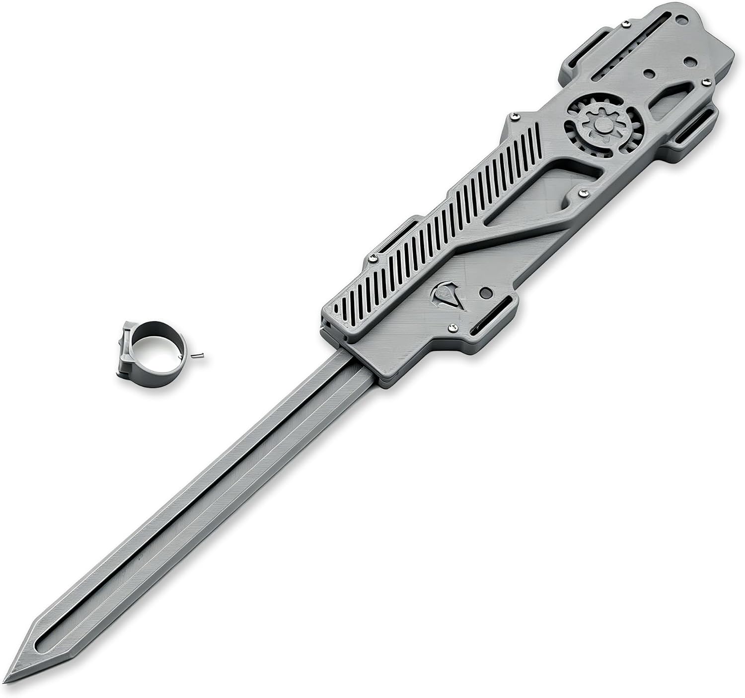 3D Printed Retractable Hidden Blade Collapsible Cosplay Prop Black (Sliver)