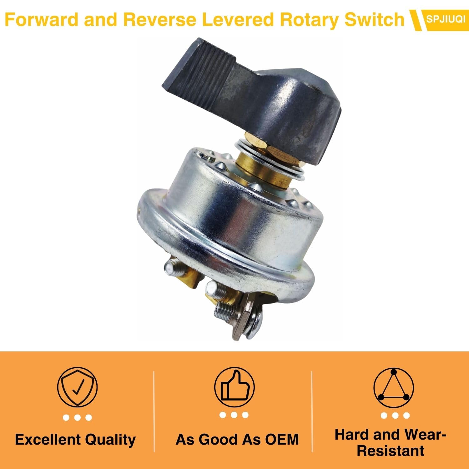 12V 50 Amp 3 Position On-Off-On Reversing Levered Rotary Switch Compatible with Cole Hersee 75712-04 75712-04BX 52-800P for Heavy Duty Tarp Winch Motor 12V DC Dump Truck SW710