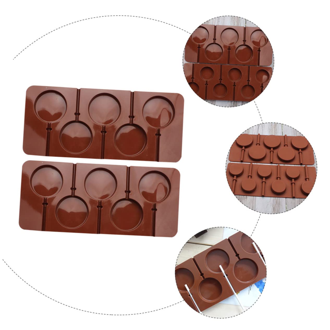 Stampo Per Lecca Lecca A Sfera - In Silicone Alimentare Per Cioccolato, Gelatina E Biscotti