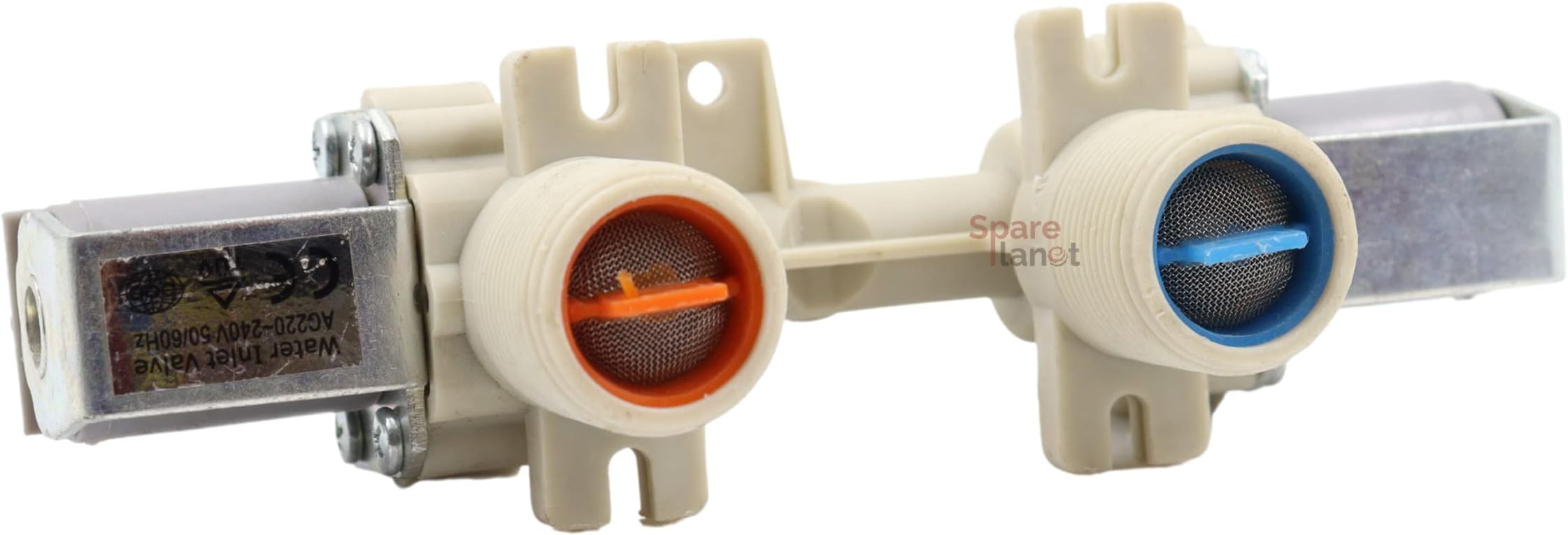 Spareplanet Inlet Valve Water Intake Valve Water Valve Compatible with Lg Fully Automatic Washing Machine 2 Way Hot and Cold Water Intake 220v (Match and Buy)