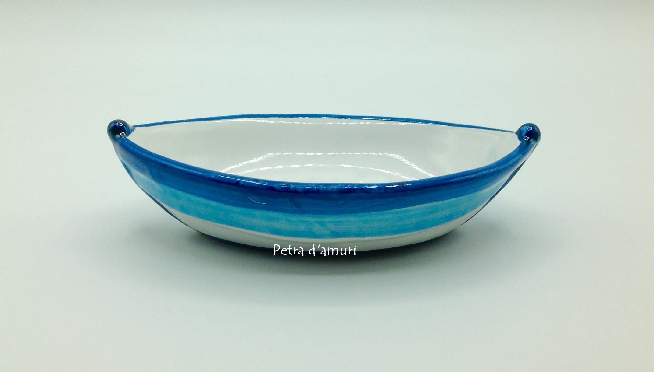 Petra d'amuri Barca blu in ceramica Siciliana Hand Made in Sicily