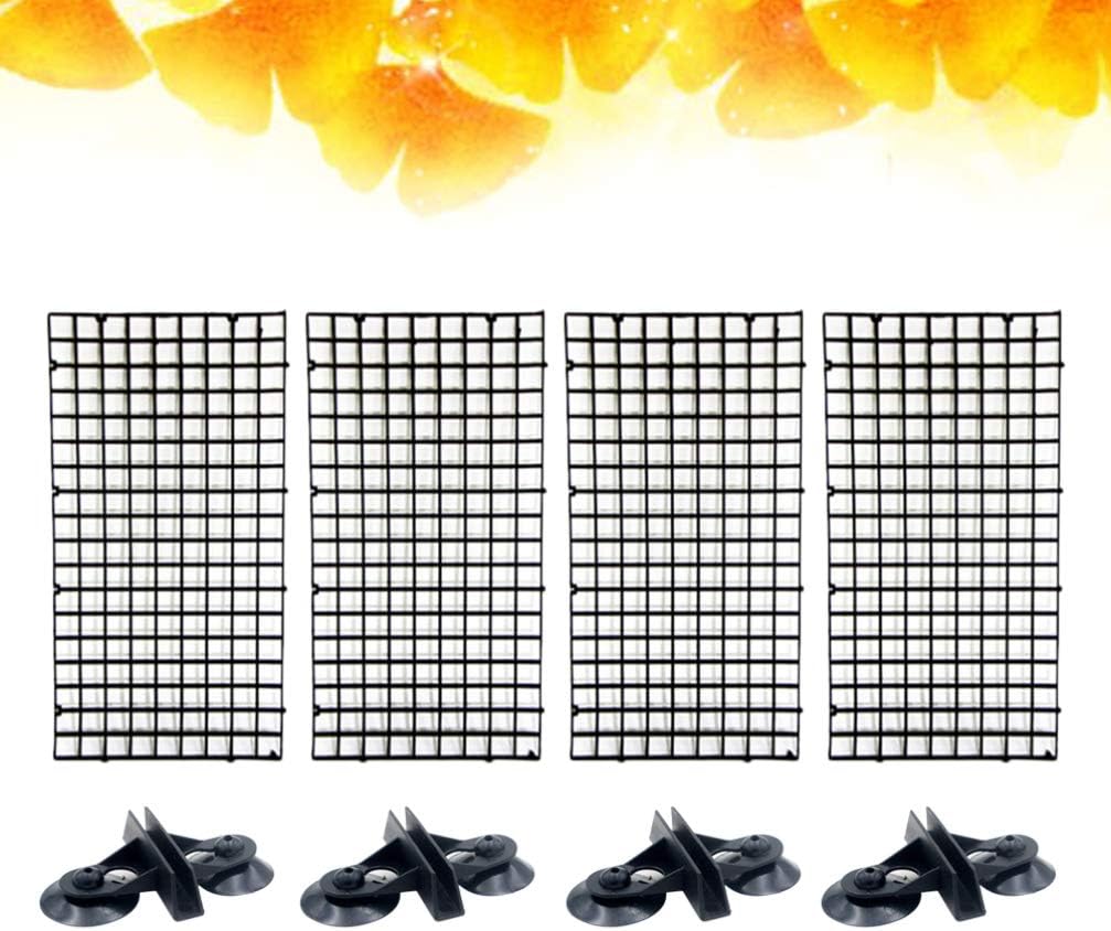 balacoo 1set Aquarium Panel Lattice Divider Suction Cups Black Easy to Install and Remove for Fish Separation and Breeding Versatile Aquarium Supplies