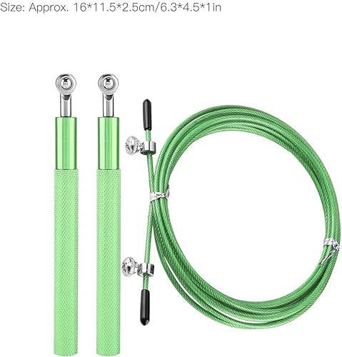 Miniatura 3 de Cuerda de saltar, cuerda de saltar de velocidad ajustable con mango de aleación de aluminio para fitness, gimnasio en casa y ejercicio