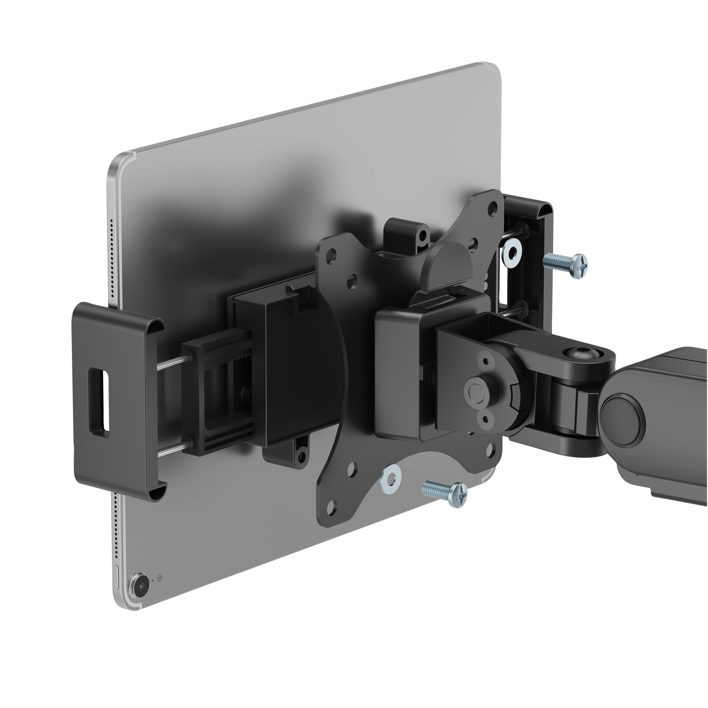 Logilink BP0204 - uchwyt zaciskowy do urządzeń 4,7-15" na ramionach monitora (VESA 75 x 75), kolor: czarny