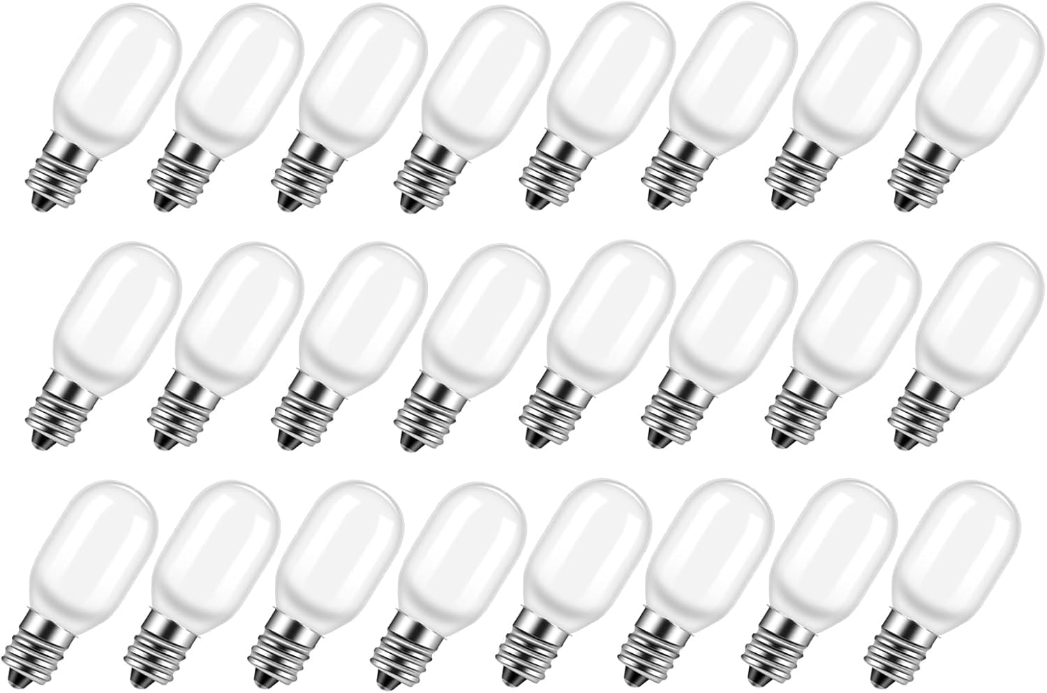 24PCS Christmas Village Replacement Light Bulbs-T20 Replacement Led Light Bulb,E12 Candelabra Base 0.7W 120V LED for Village Houses,Christmas Tree,Dept 56,Halloween Pumpkin Decor Accessories