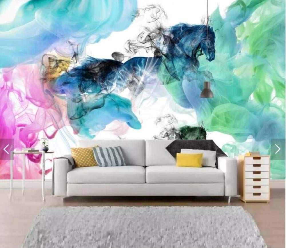 Papier peint photo 3d abstrait cheval pour salon moderne