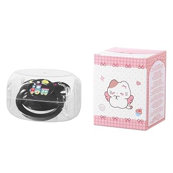 Landofgenie Adult Sized Pacifier Large Handle Large Shield Cute Print Paci Black