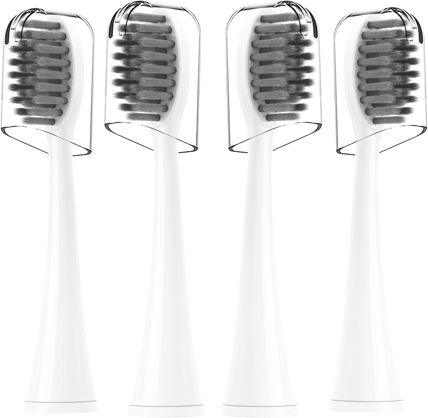Toothbrush Replacement Heads Compatible with Burst Sonic Electric Toothbrush - Soft Bristles Brush Heads for Deep Cleaning and Teeth Whitening, Black, 10 Pack