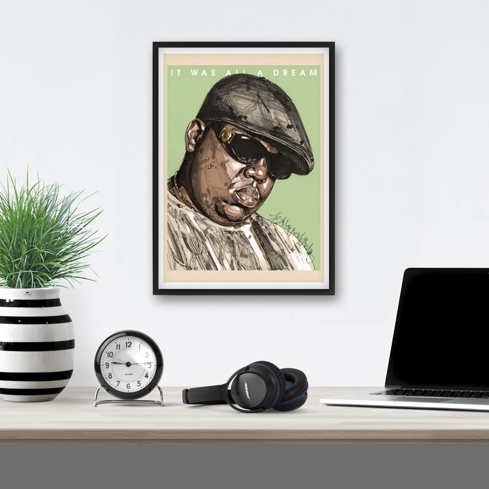 Hip Hop - Poster Rap 02 29,7 x 42 cm (A3) - incorniciato e firmato