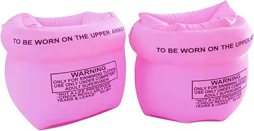 Paquete de 2 a 4 flotadores de brazo para niños y adultos, flotadores de piscina, anillo de natación inflable, mangas flotantes de PVC para niños