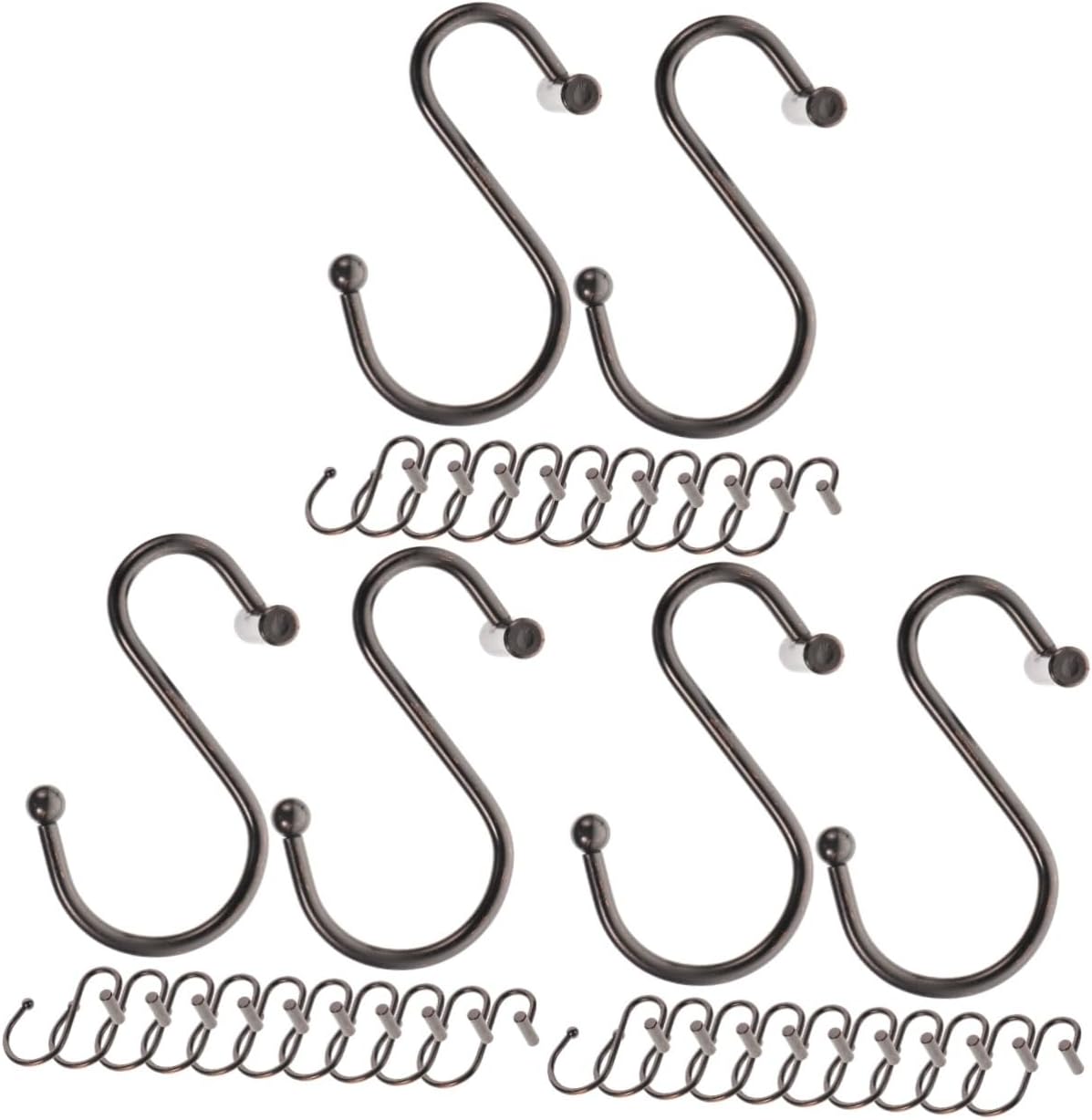 36pcs Shower Curtain Hooks Hangers for Easy Sliding Bathroom Rods for Shower and Window Curtains Resistant Easy to Clean