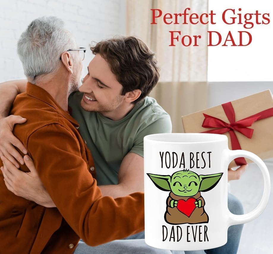 Taza de cerámica Baby Yoda Best Dad Ever 11 oz miniatura 2