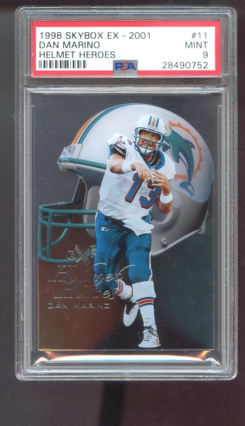 1998 Skybox EX-2001 Helmet Heroes #11 Dan Marino PSA 9 Graded Football Card NFL Miami Dolphins EX2001
