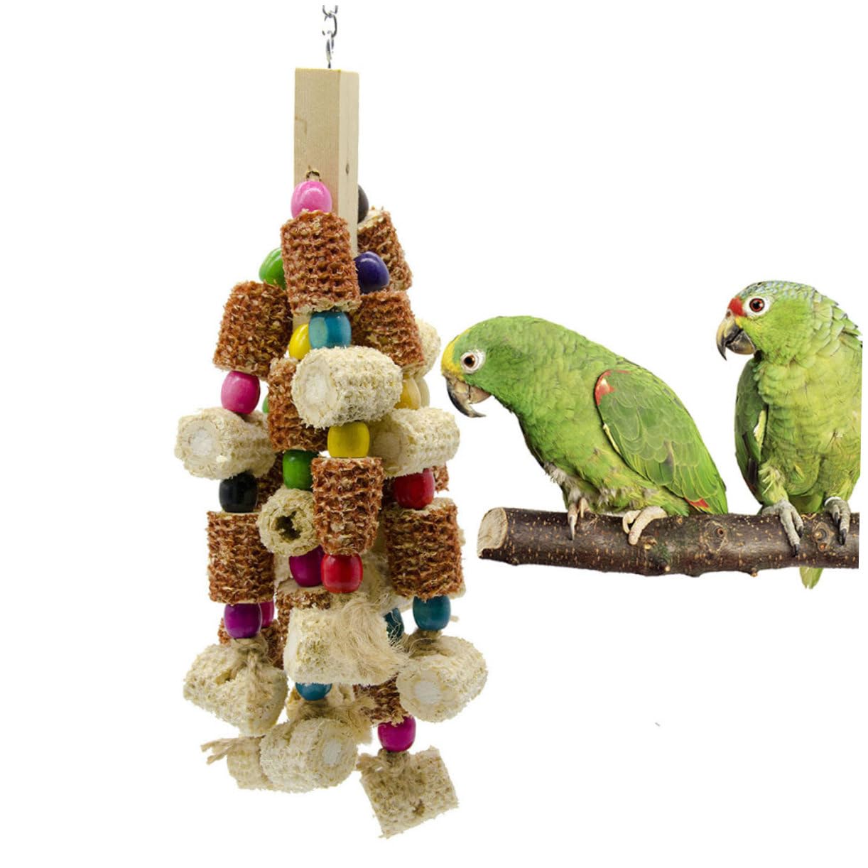 YARNOW 2 Pièces Jouet à Mâcher Oiseau Jouet Déchirant Oiseau s pour Petits x s Perroquet à Mâcher pour Pendaison Épi De Maïs Cage pour Animaux De Compagnie