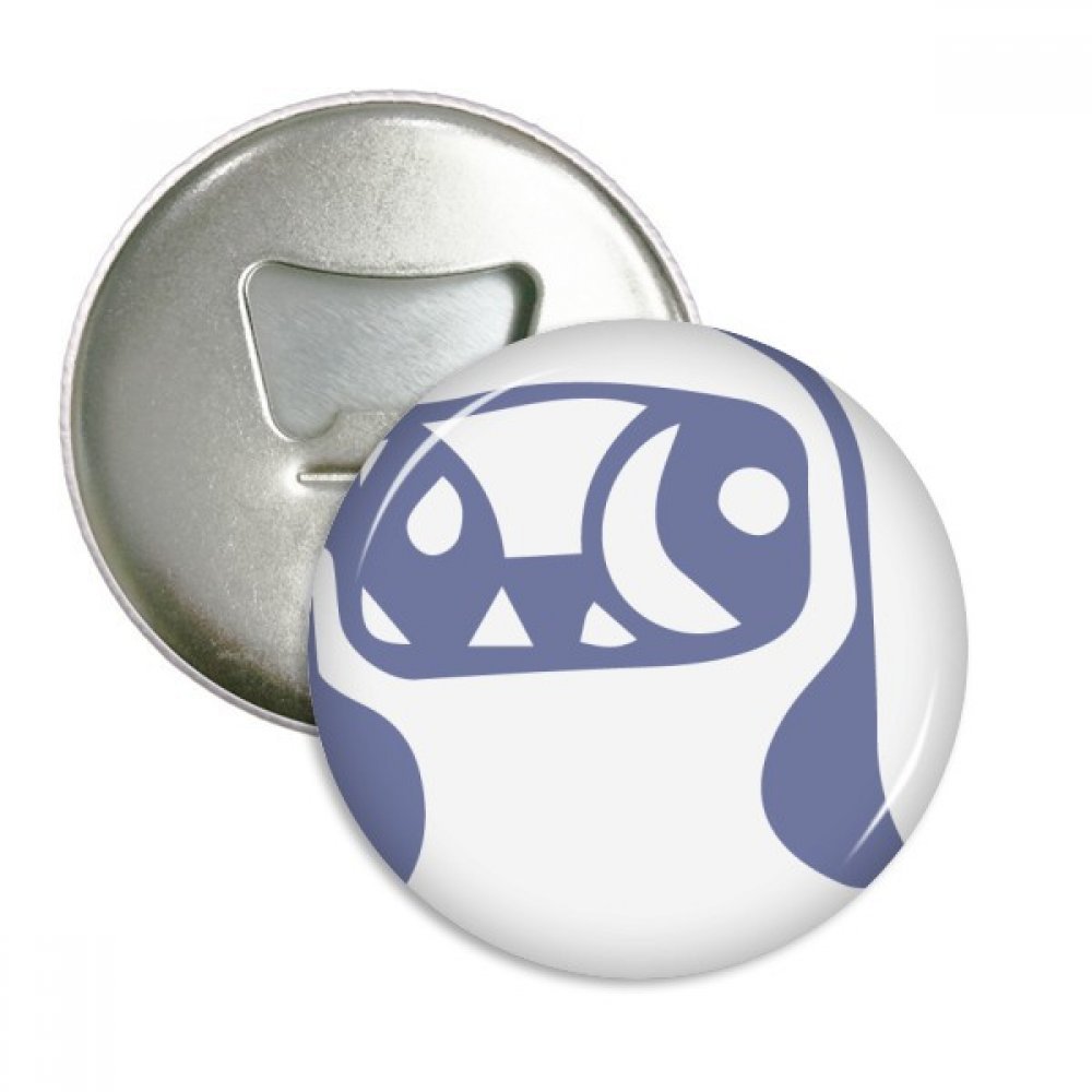 Ouvre-bouteille oiseau mignon aimants pour réfrigérateur et pins badge rond argent, 3pcs