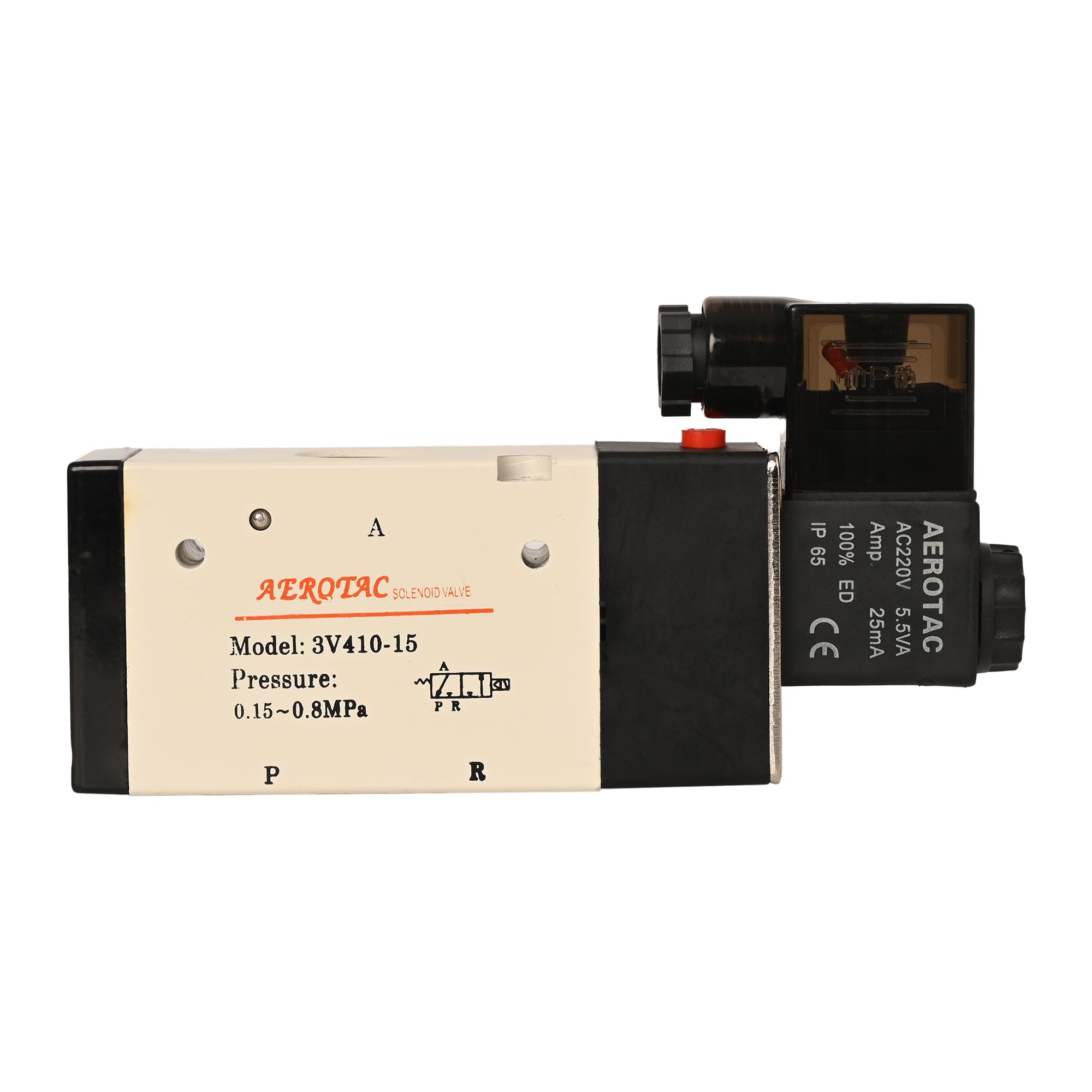 HYCO Solenoid Air Control Pneumatic Valve Internally Piloted Acting Type Single Electrical Control (1/2" 3/2 WAY (3V 410-15))