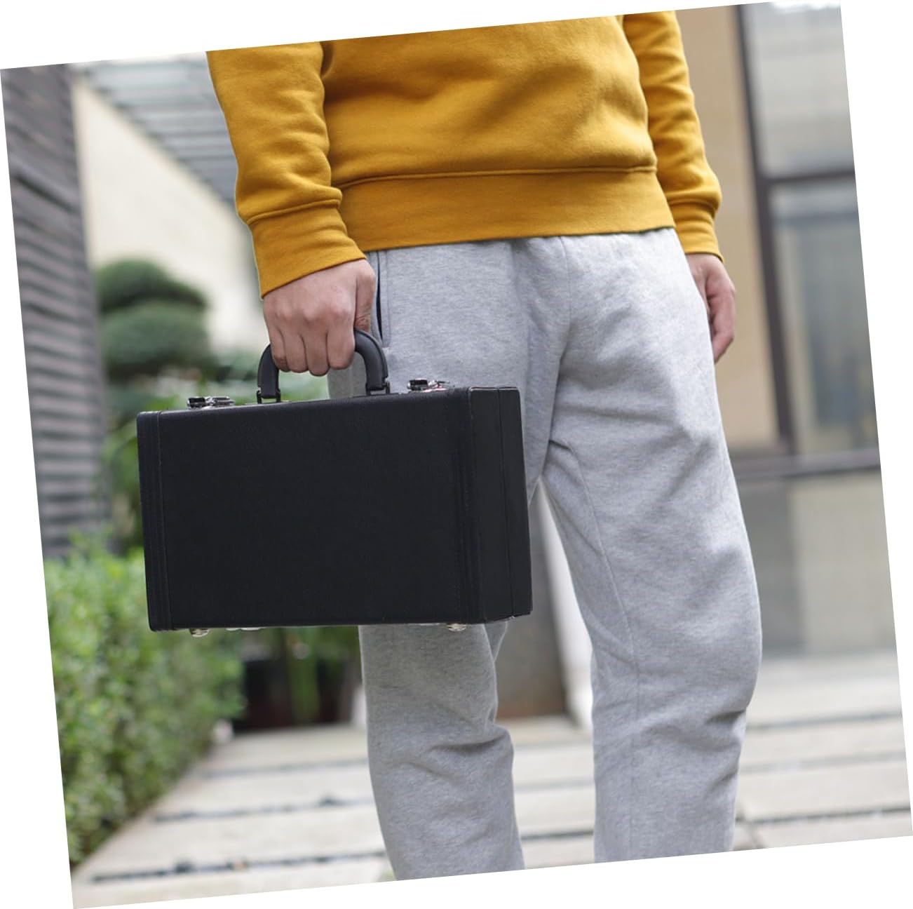 Totority Elegant Clarinet Case Leather Carrying Case for Saxophone Musical Instrument Accessory