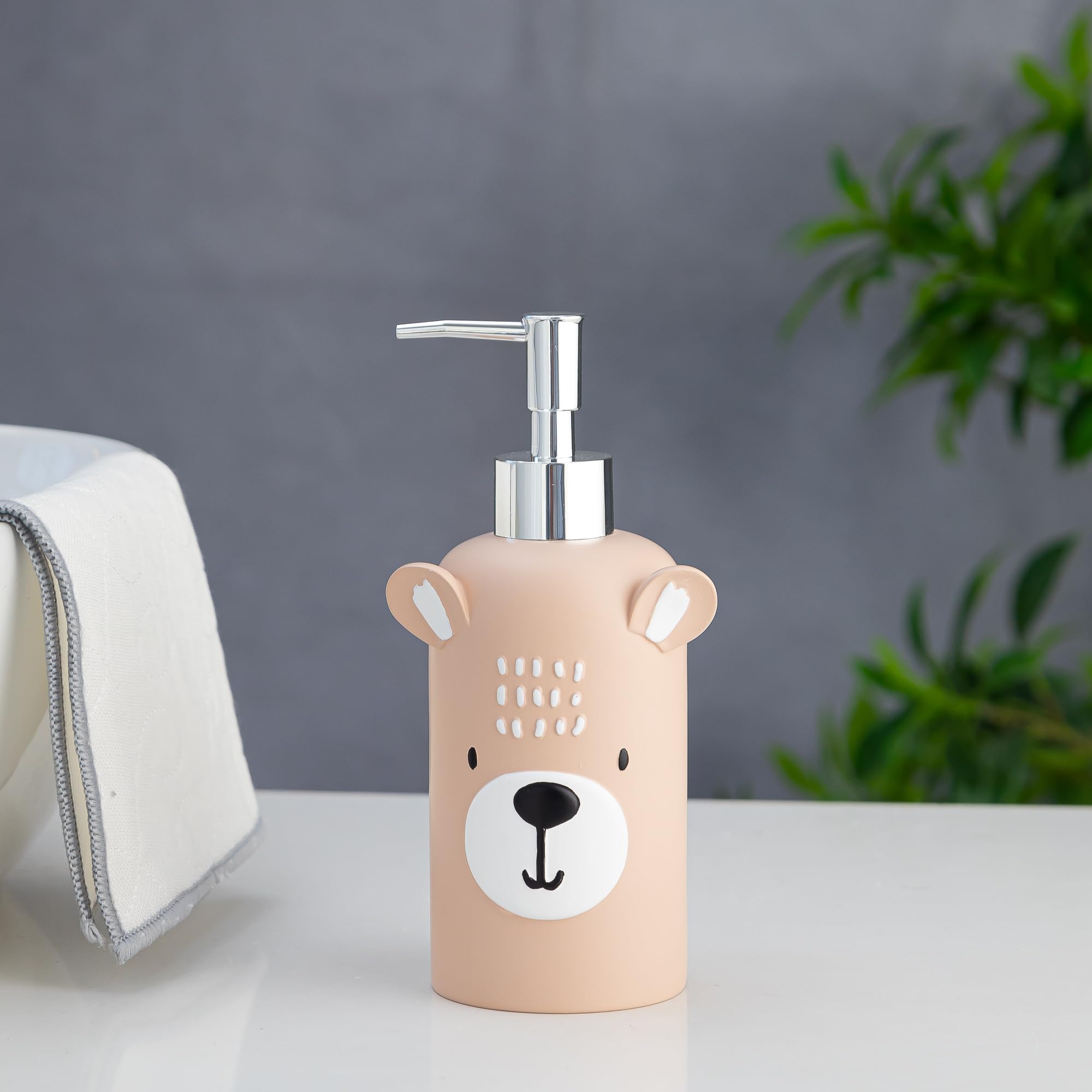 Pano Kids Soap Dispenser for Kids Bathroom | Liquid Soap Dispenser Holder with Locking System | Fun & Practical Bathroom Accessory for Kids (Bear) KD-02-image-14