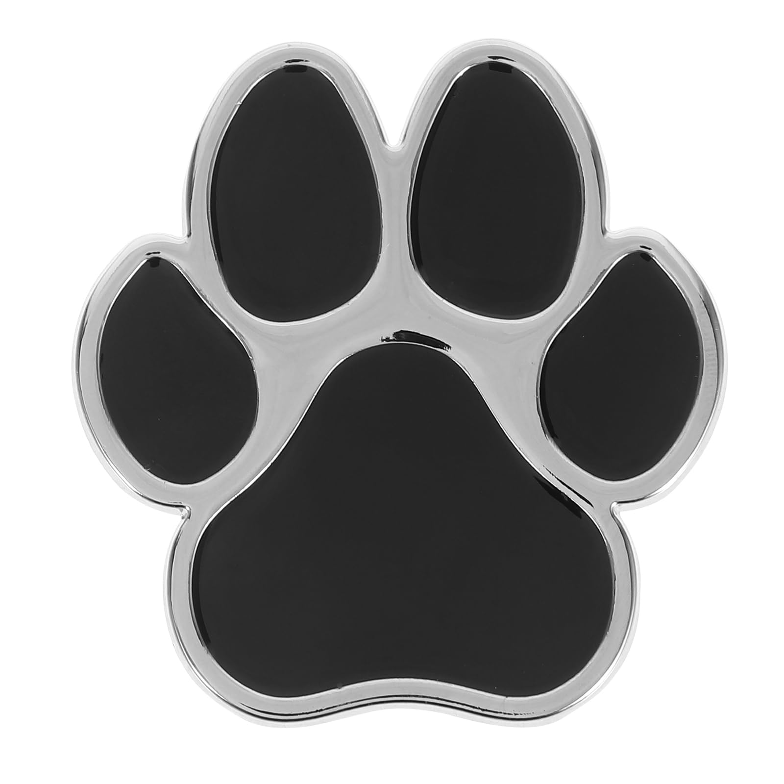 VILLCASE Dog Paw Print Car Stickers, Zinc Alloy Auto Paw Print Stickers, Decorative Footprint Decals, 3D Chrome Paw Print Car Decal for Car Vehicles