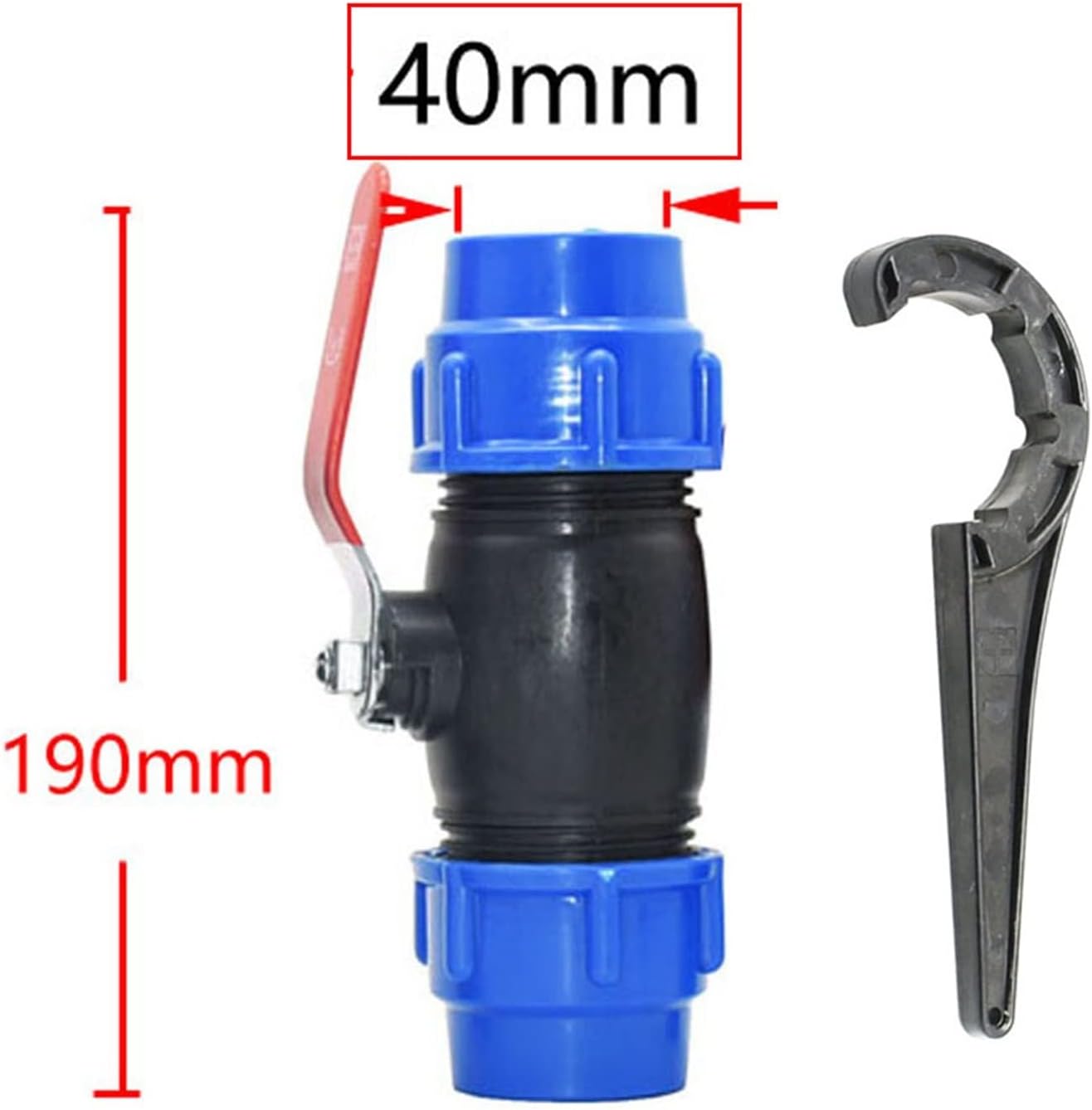 NALsa 20/25/32/40/50/63mm Plastic Water Pipe Quick Ball Valve Connector Tee Water Splitter T-Type Pe Pipe 3-Way Coupler 1Pcs (Color : 32MM x Tee)