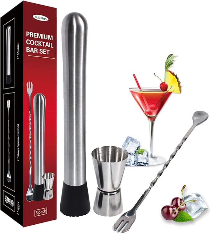 Professional Grade Bar Tool,Mojito Muddler Bar Tool Set