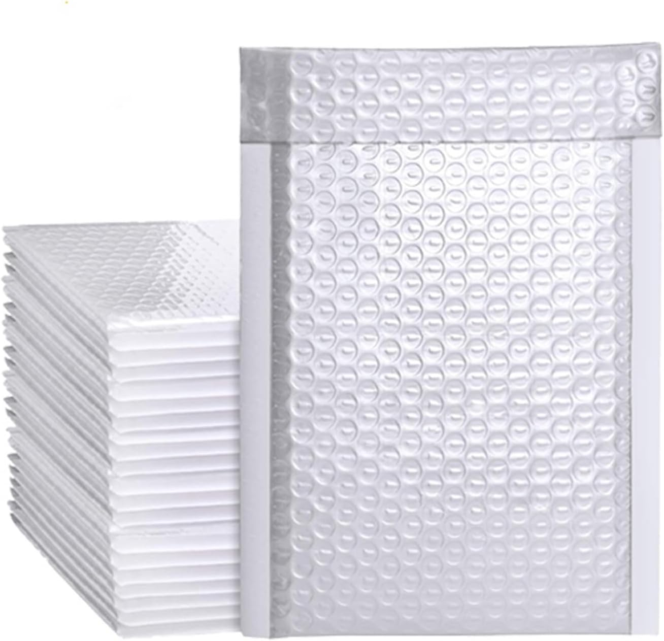 Generic Bubble mailers Bubble Wrap 10/Pack White Bubble Envelope Bag Self-Sealing Postman Padded Shipping Envelope with Bubble Mailer Bag Shipping Gift Bag Packaging(13 * 15cm)
