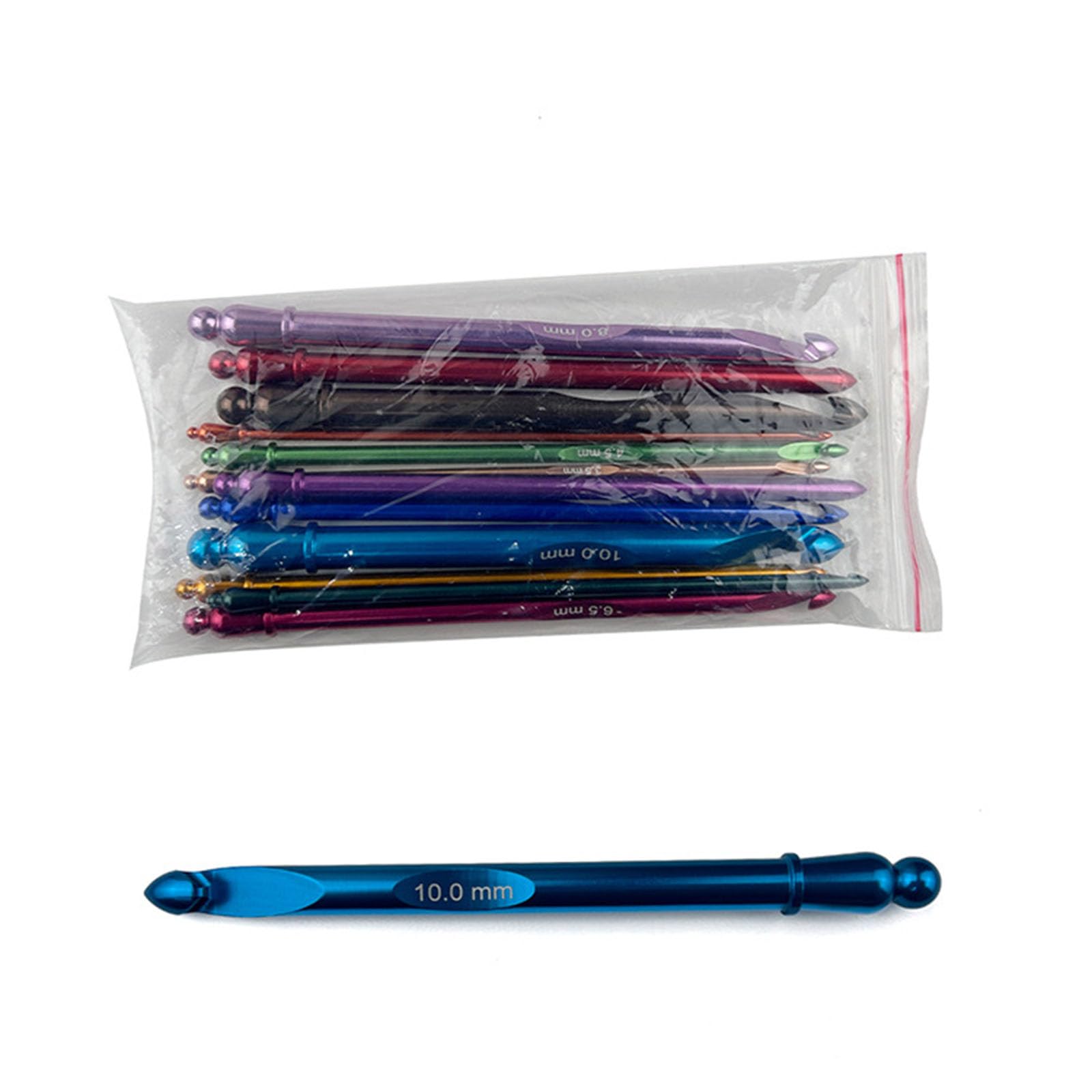 12-teiliges Stricknadel Set, buntes Häkelnadel Set, 3, 0 mm–10, 0 mm, Häkelnadel Häkeln, Stricken und Basteln