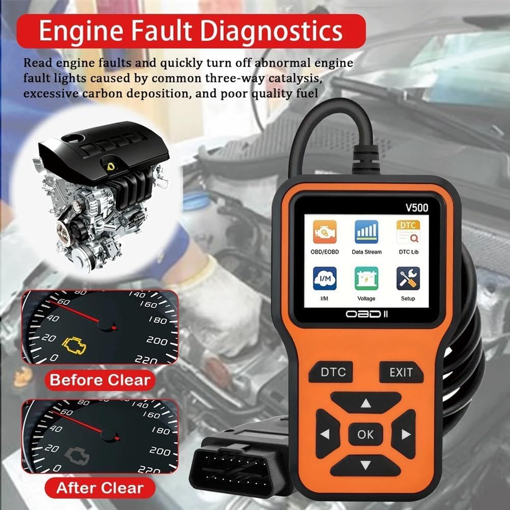 OBD2 Auto Diagnostica per Audi A3 A4 A5 A6 A7 A8 2010–2025, OBD2 Diagnosi Auto OBD Scanner Lettore Codici Motore e Strumento Diagnostico Spia Motore,Orange