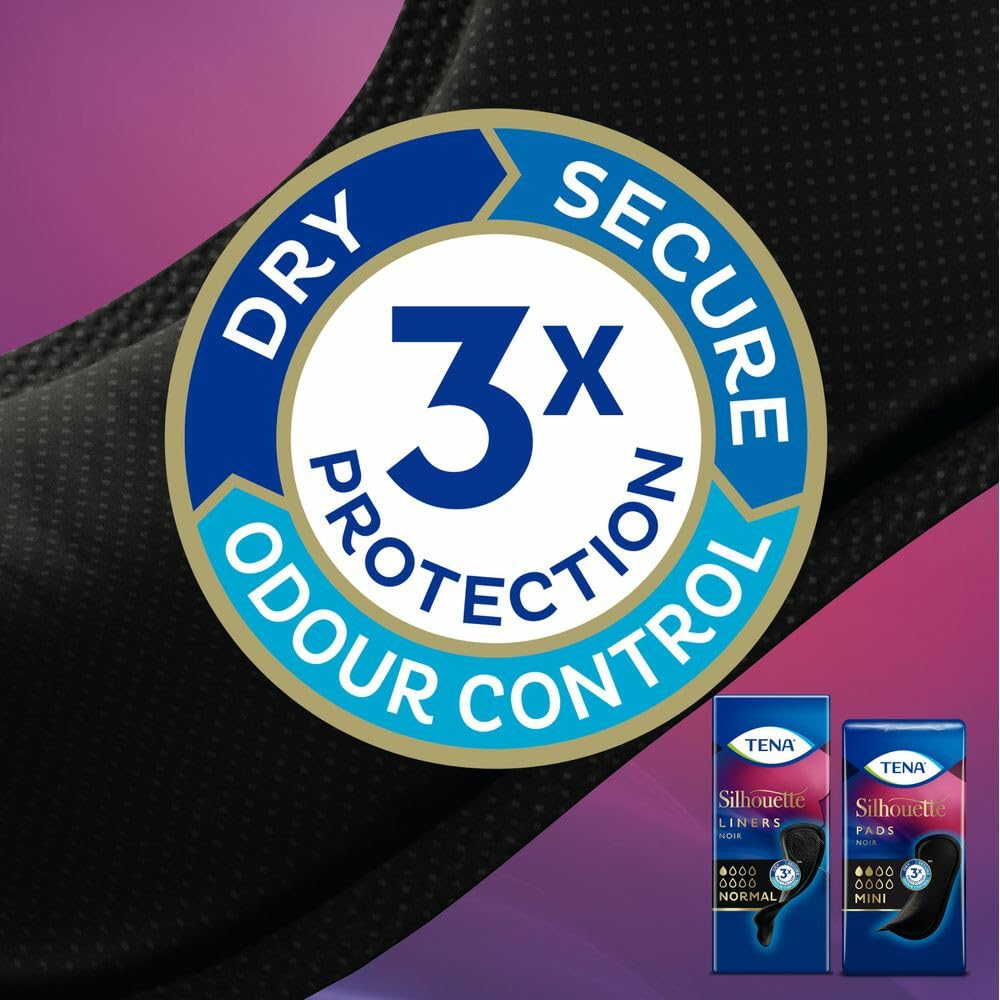 Tena Silhouette Pads Mini Nero - 10 confezioni da 18 pezzi