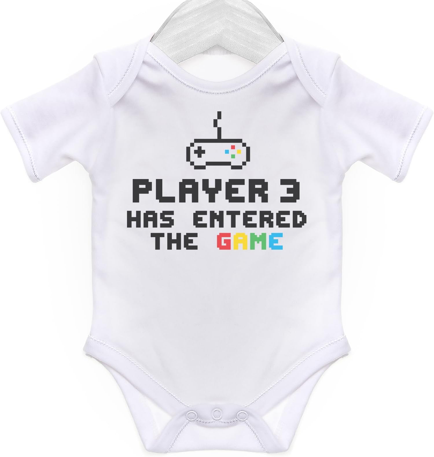 – Player 3 Has Entered The Game Short Sleeve Bodysuit/Baby Grow For Baby Boy Or Girl
