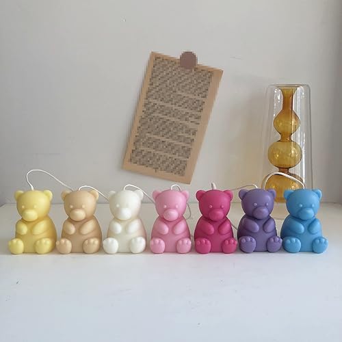 Miniatura 7 de TOPYS Molde de vela de silicona 3D de oso robador de miel, divertido molde para hacer velas, aroma, cera de soja, jabón, yeso, resina epoxi, moldes