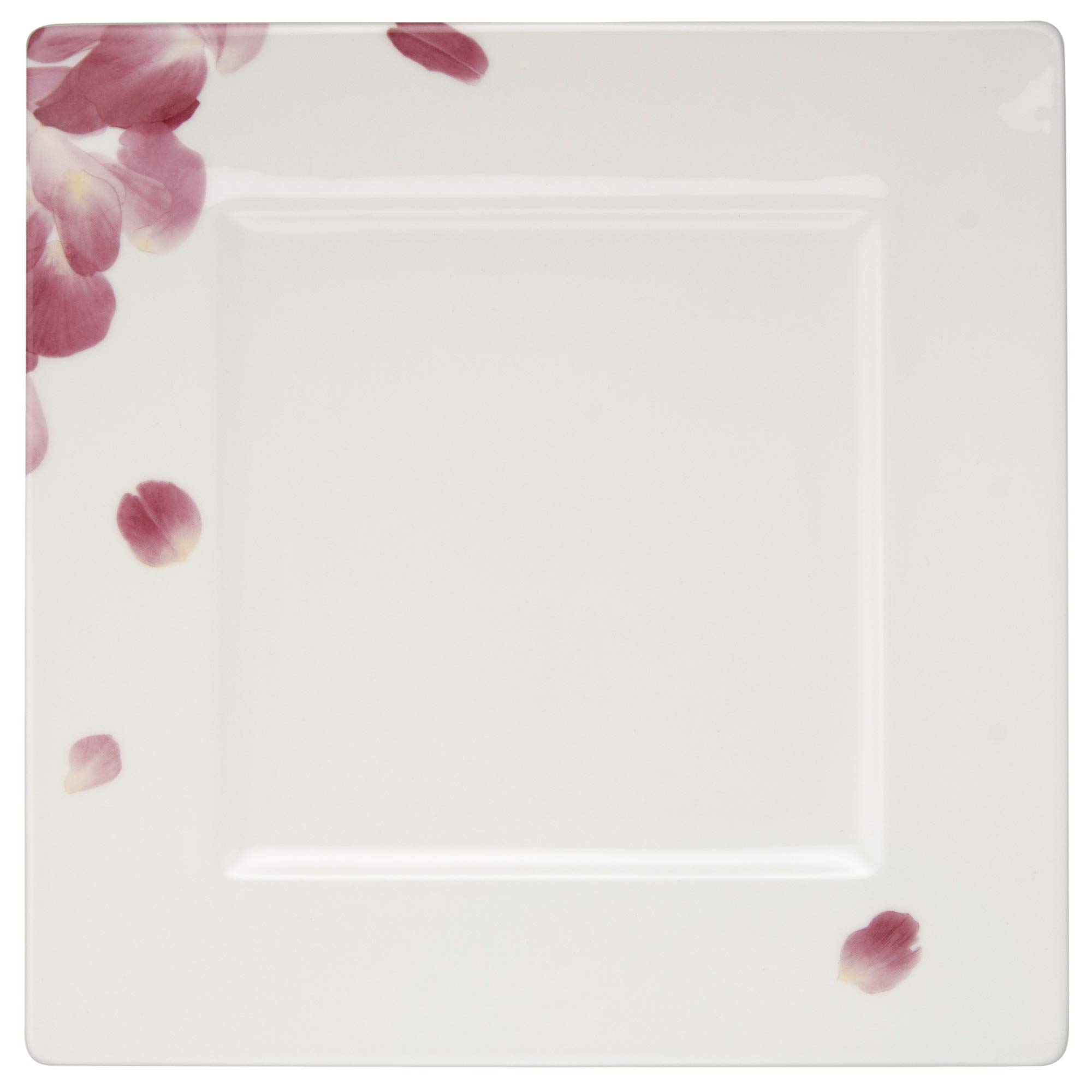NARUMI バラの花柄 スクエア型皿 2枚セット。ナルミボーンチャイナ