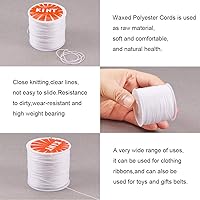 Vista 6 de PH PandaHall Cordón de poliéster encerado de 464 yardas, 4 colores, 0.020 in, hilo encerado, cuerda para pulseras, collares, cuentas de cintura