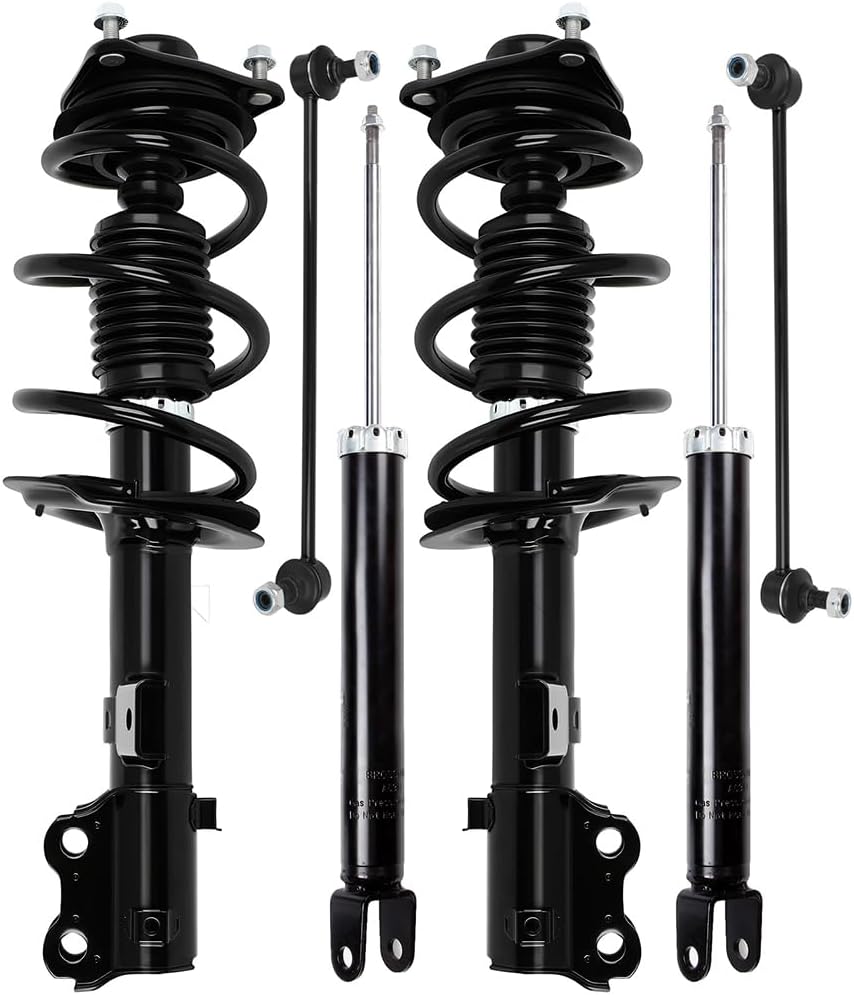 Struts Shock suspension kit for 2011 2012 for Kia Optima (2.0L 2.4L) Front Complete Strut Assembly,Rear shock absorber,Tie Rod End 6 Pcs, 11771 11772 5646 K750610 K750611