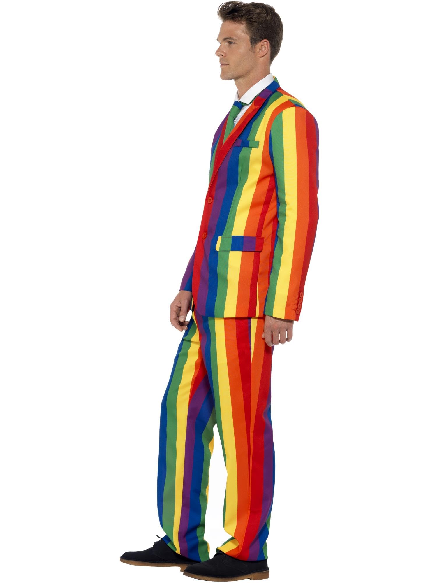 Smiffy's 27560L - Over The Rainbow Anzug mehrfarbige mit Jacke Hosen und Krawatte